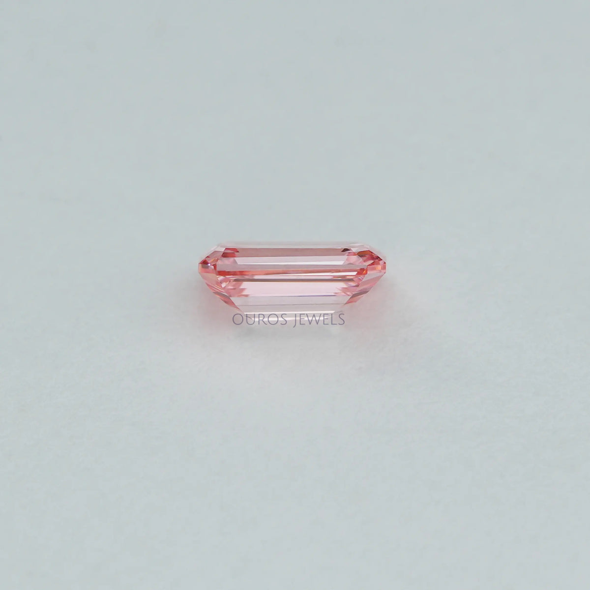 Pink Emerald Cut Lab Grown Diamond Loose