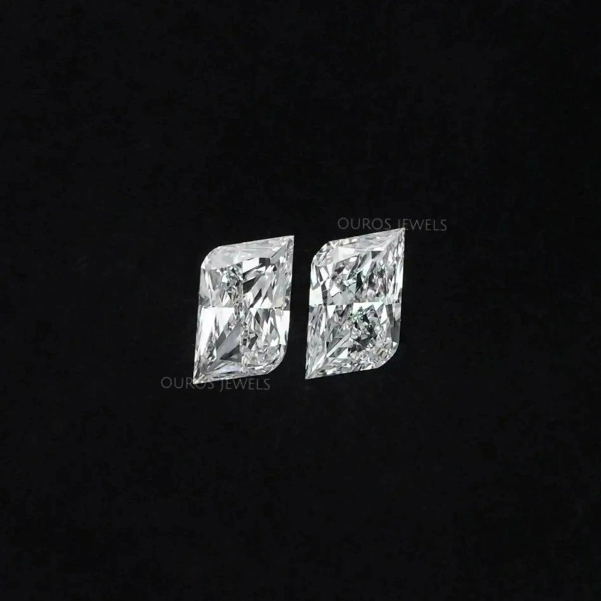 Rounded Modified Kite Shape Lab Diamond Pair Loose