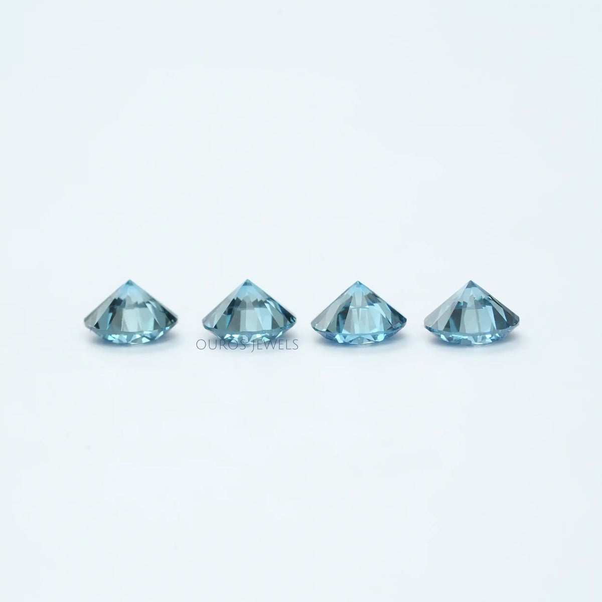 Blue Round Cut Lab Grown Diamond Loose