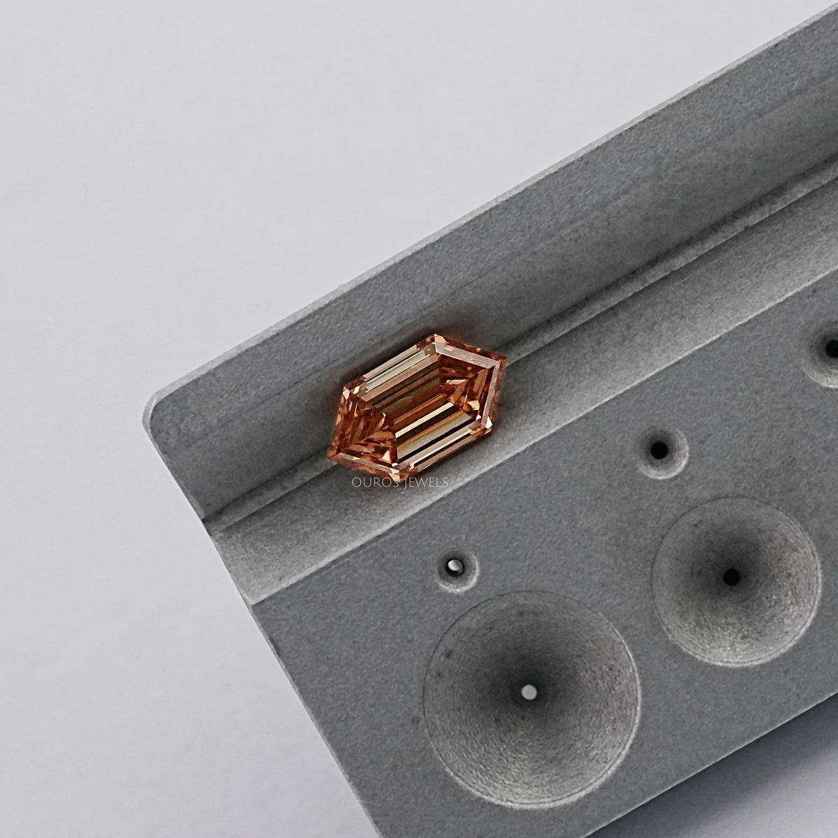 Champagne Step Cut Dutch Marquise Lab Diamond Loose