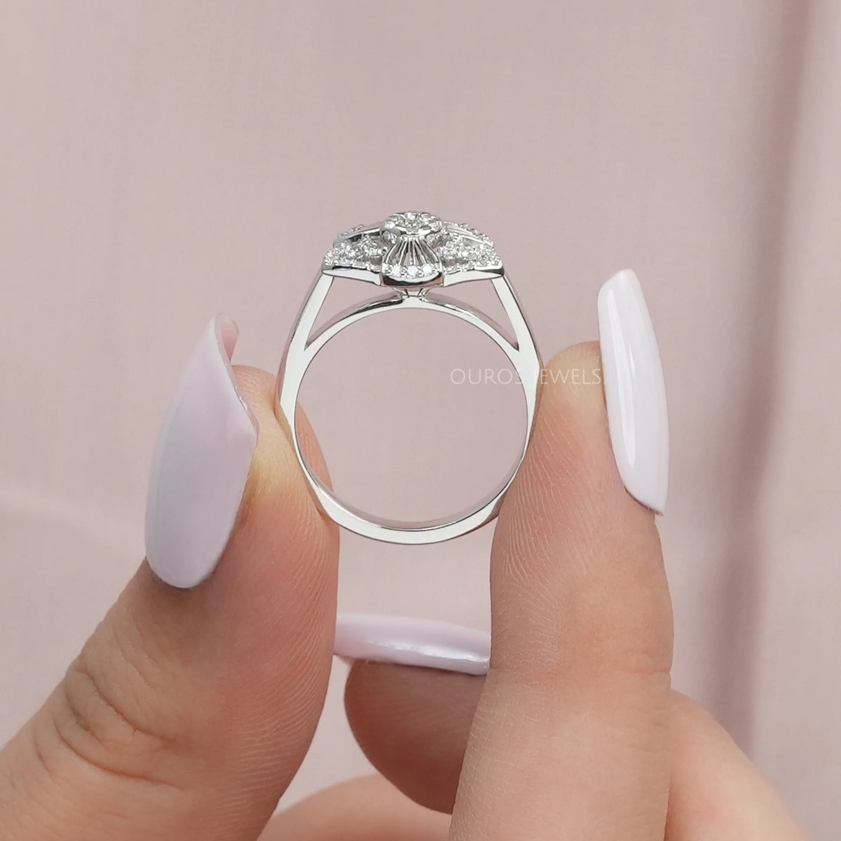 Triangle Shape Bridal Engagement Ring