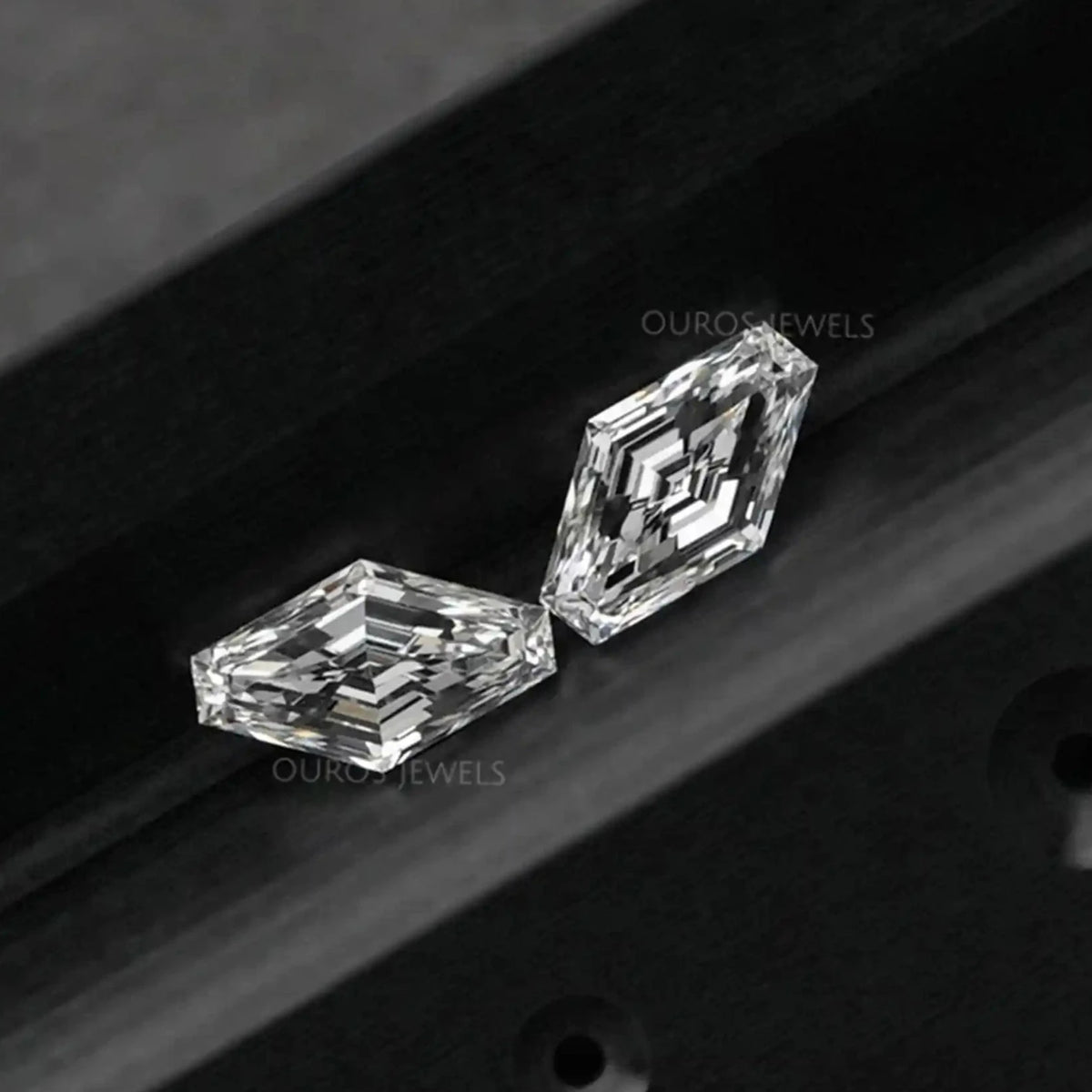 Modified Lozenge Cut Lab Diamond Pair Loose