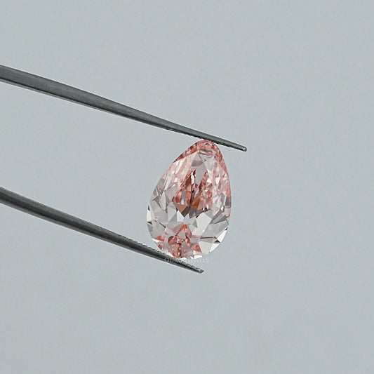 Fancy Vivid Pink Old Mine Pear Lab Grown Diamond Loose