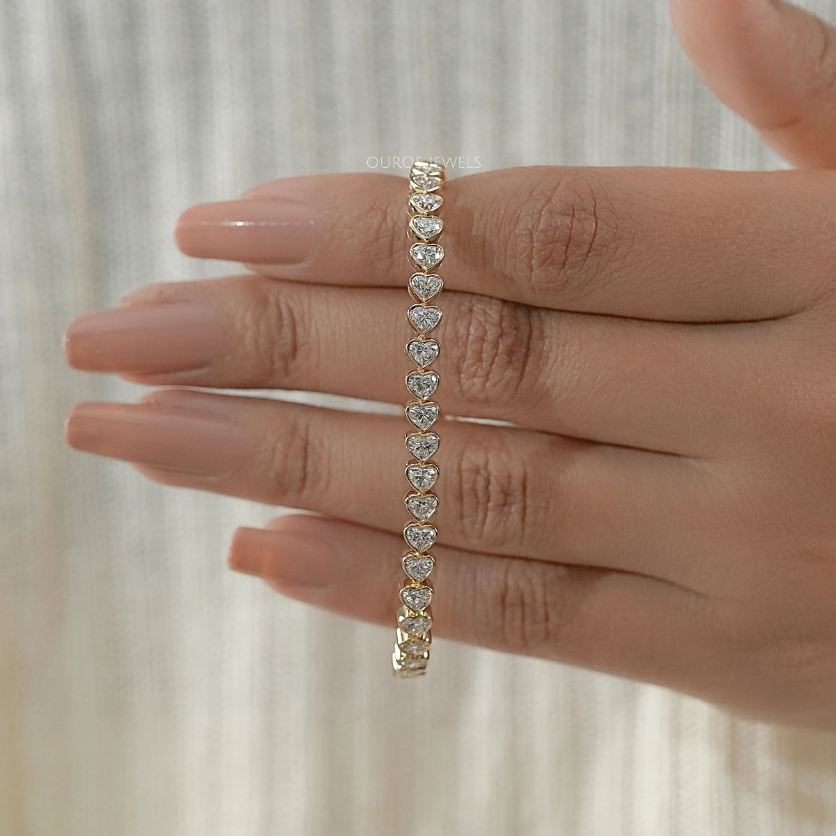 Heart Shape Lab Diamond Bracelet Bracelet