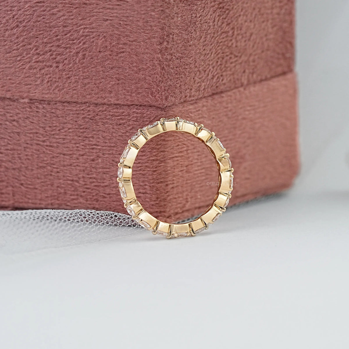 Marquise And Round Diamond Eternity Band Ring