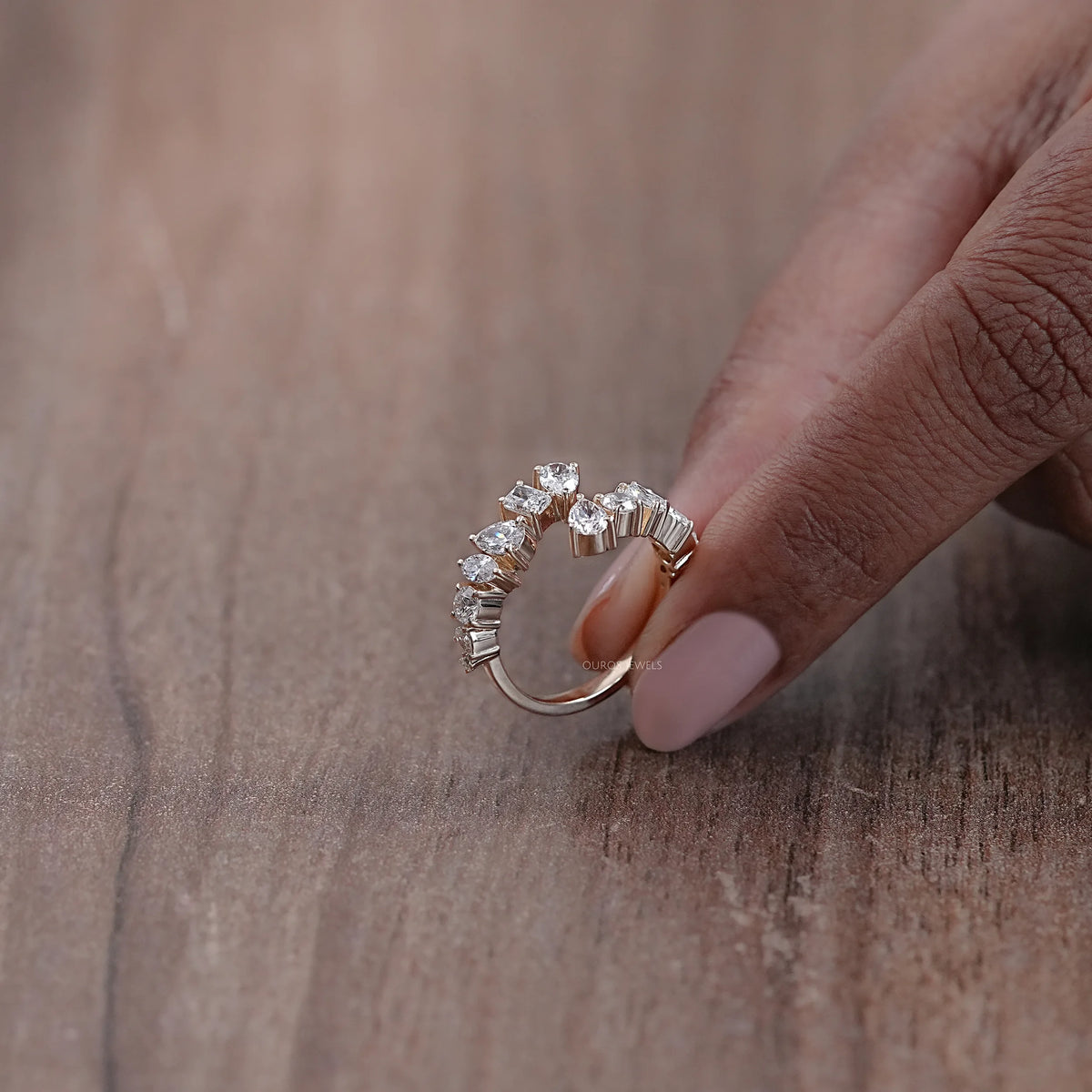 Multi Shape Diamond Eternity Band Rings