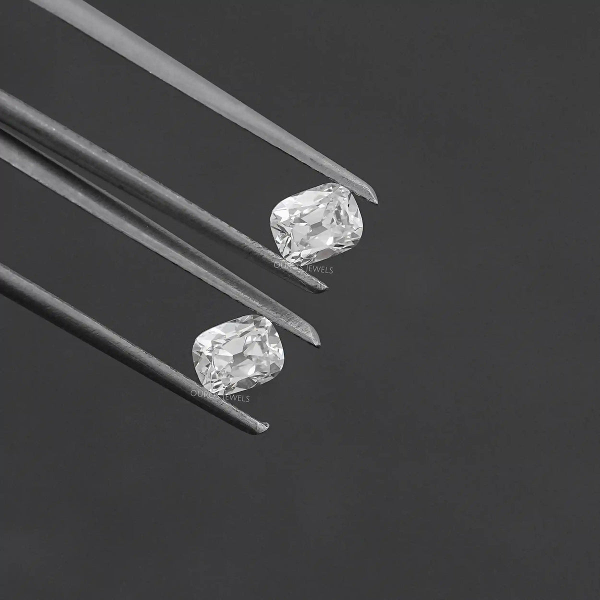 Lab Diamond Old Mine Cushion Matching Pair Loose