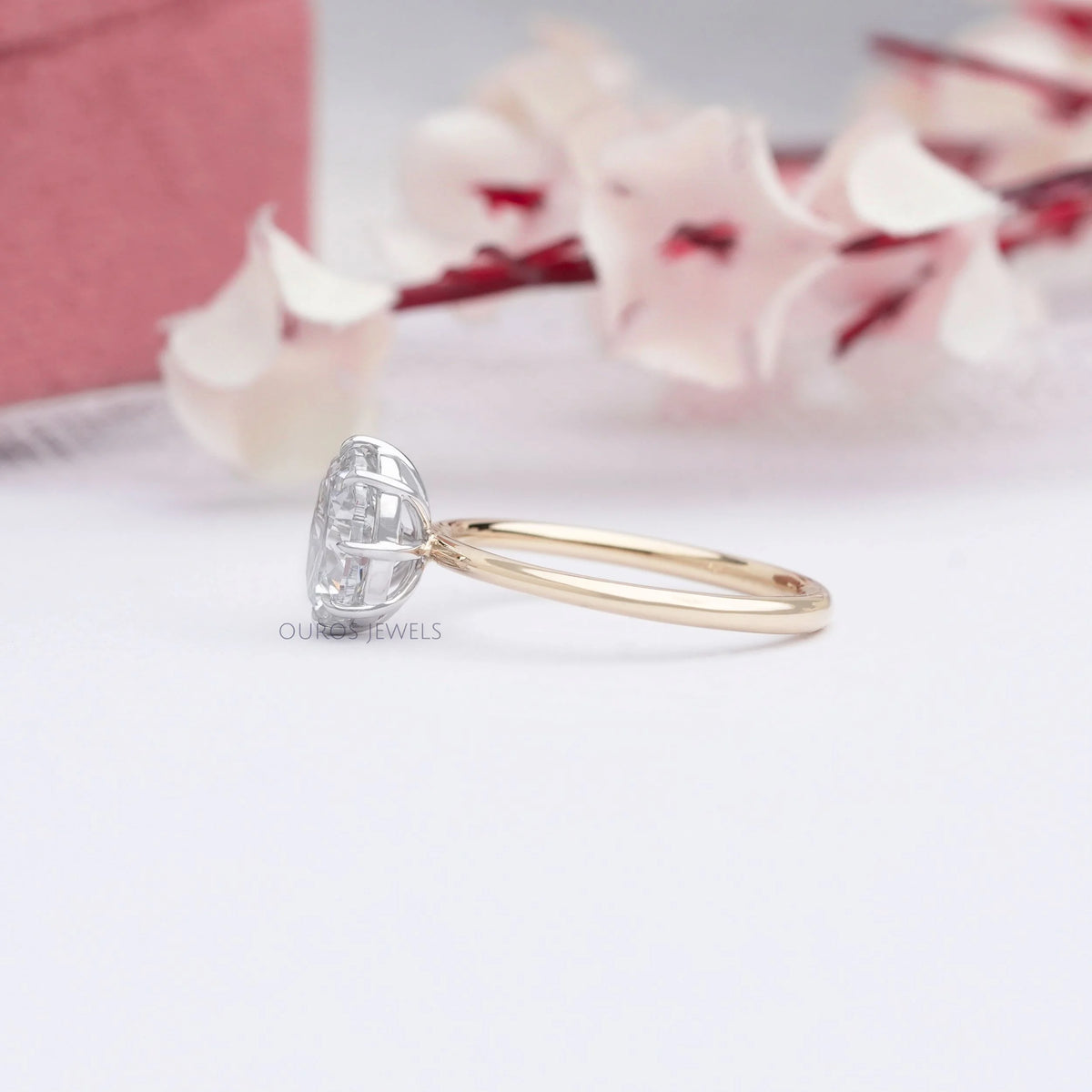 Old Mine Oval Lab Diamond Solitaire Ring Ring