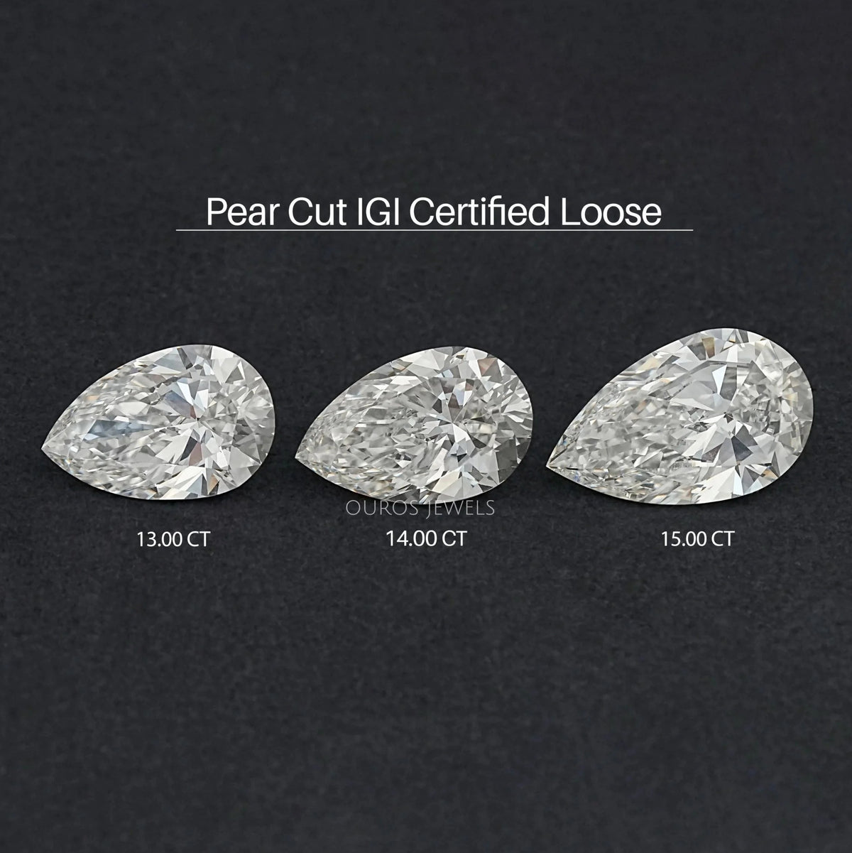 Certified Pear Cut Lab Grown Diamond Loose