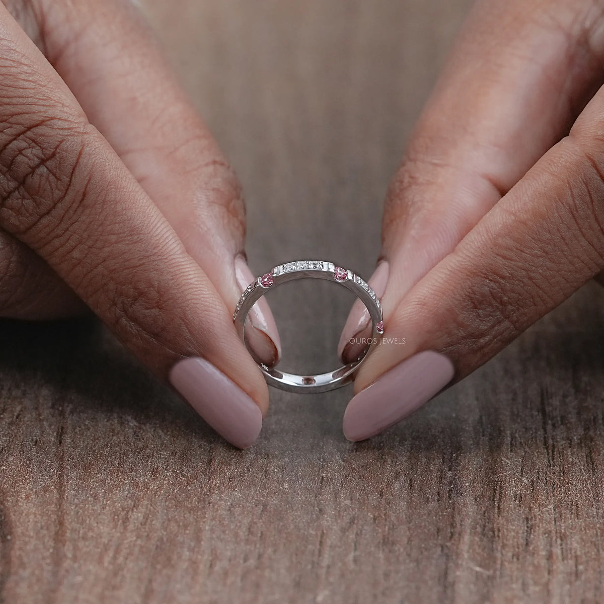 Round Cut Lab Diamond Stacking Band Rings