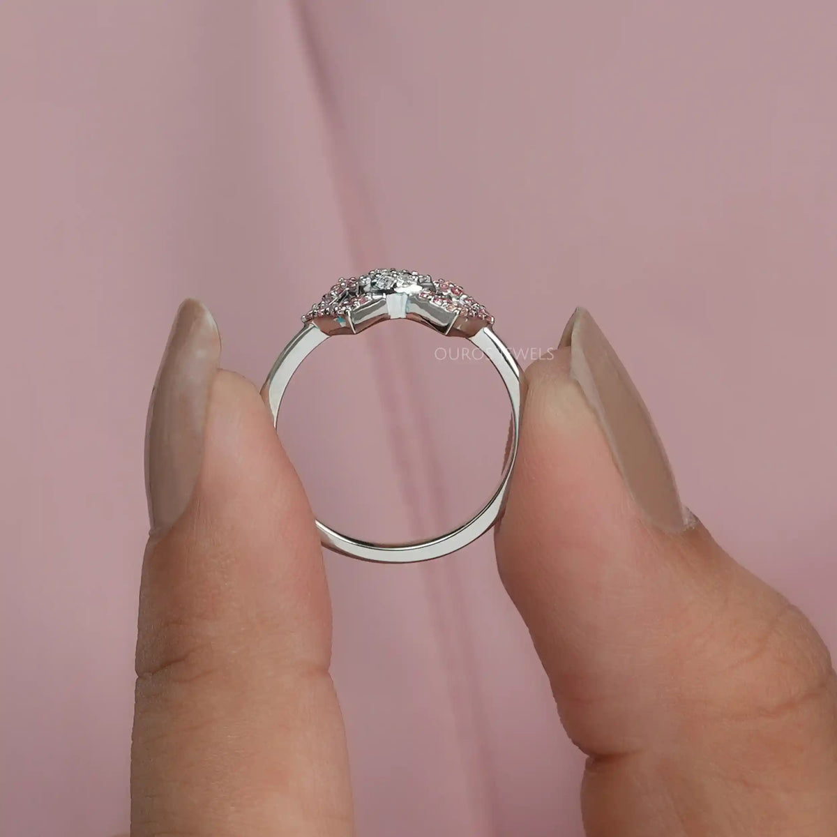 Round Cut Lab Grown Bow Classic Wear Ring Rings