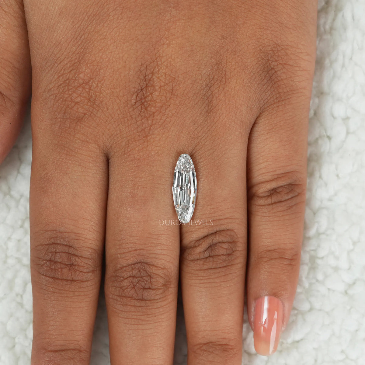 2.83 Carat Long Oval Cut Lab Diamond Loose