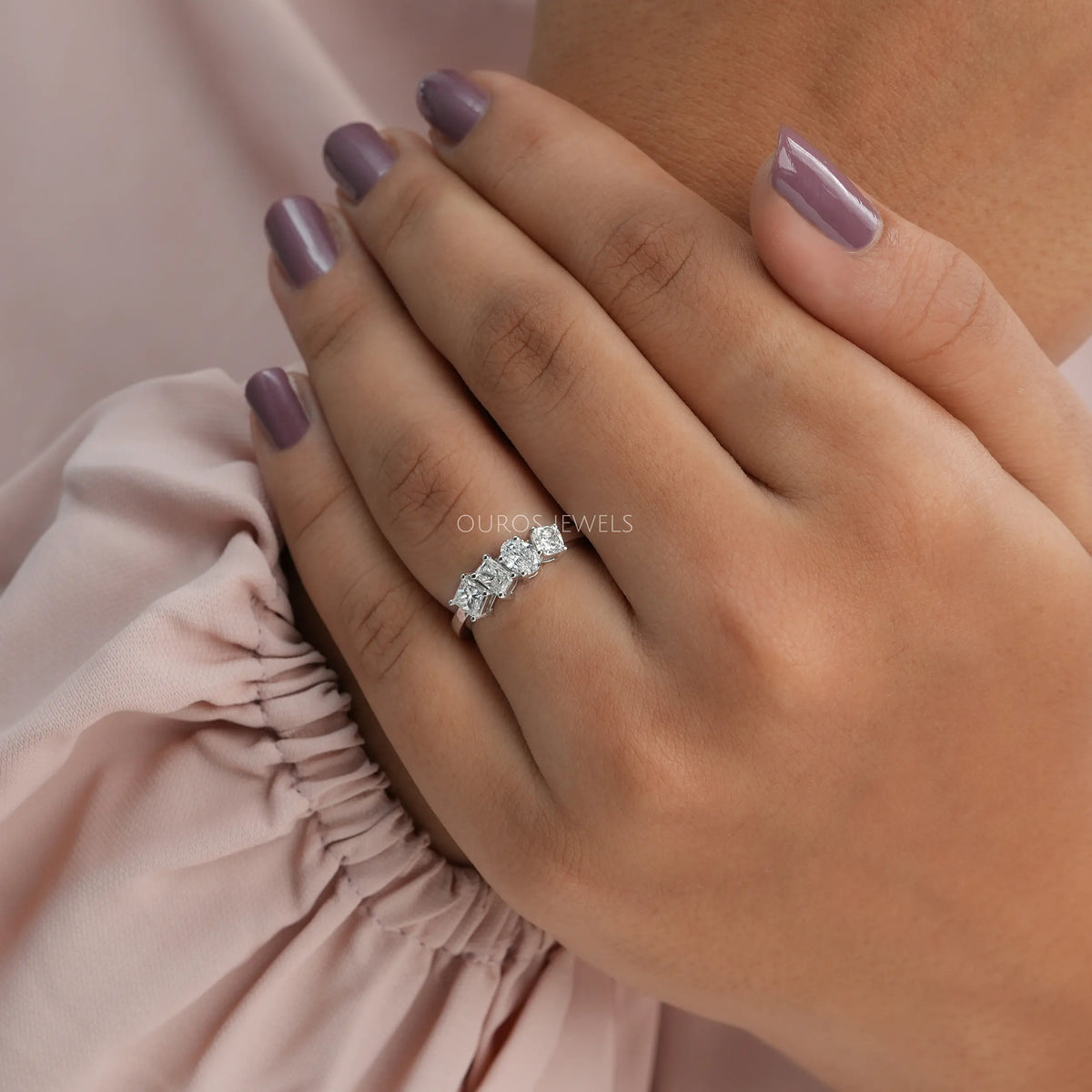 Multi Shape Diamond Dainty Ring