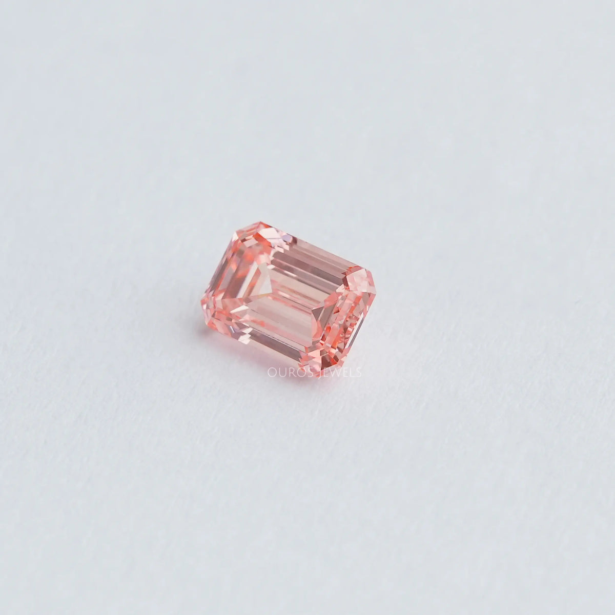 1.05 Carat Pink Emerald Cut Lab Diamond
