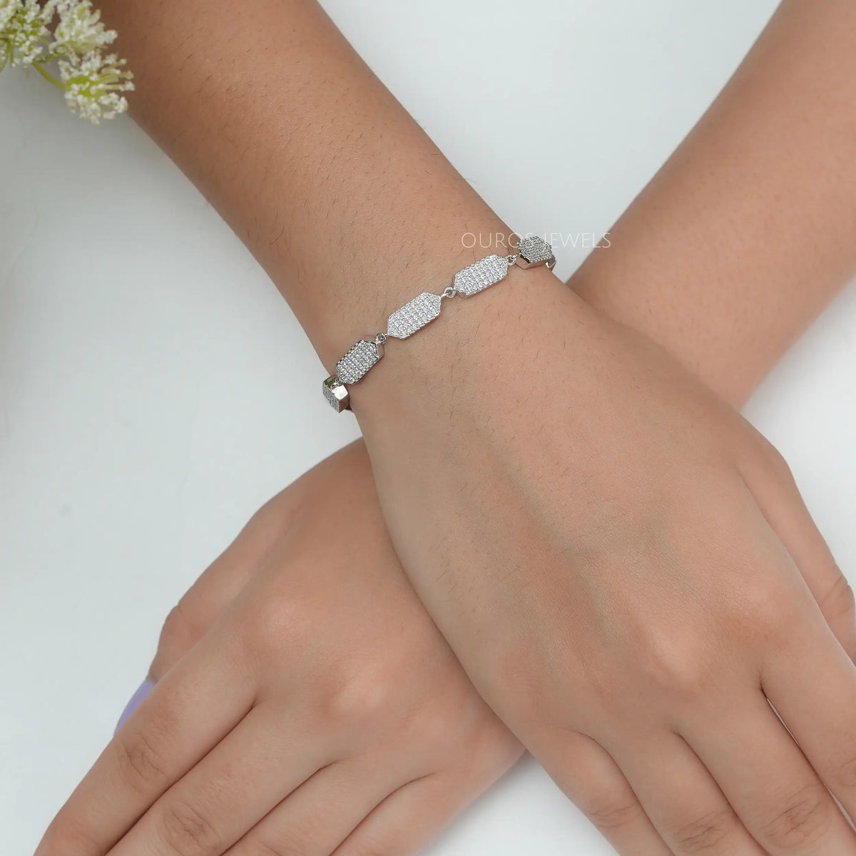 Pave Set Round Diamond Bracelet