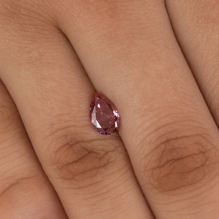 1.07 Carat Pink Pear Lab Grown Loose Diamond