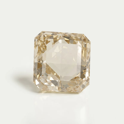 3.45 Carat Rose Cut Yellow Square Radiant Cut Diamond Loose