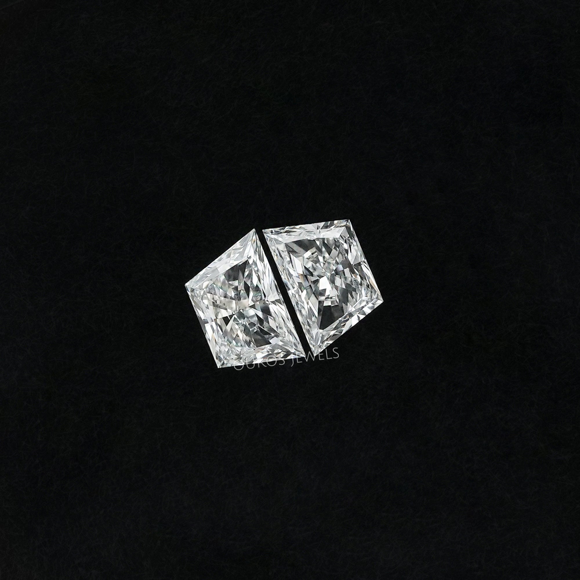 Trapezoid Brilliant Cut Matching Pair Diamond, 2.00 TCW Lab Grown Diamond, Lab Made Loose Diamond, CVD Diamond For Statement Jewelry