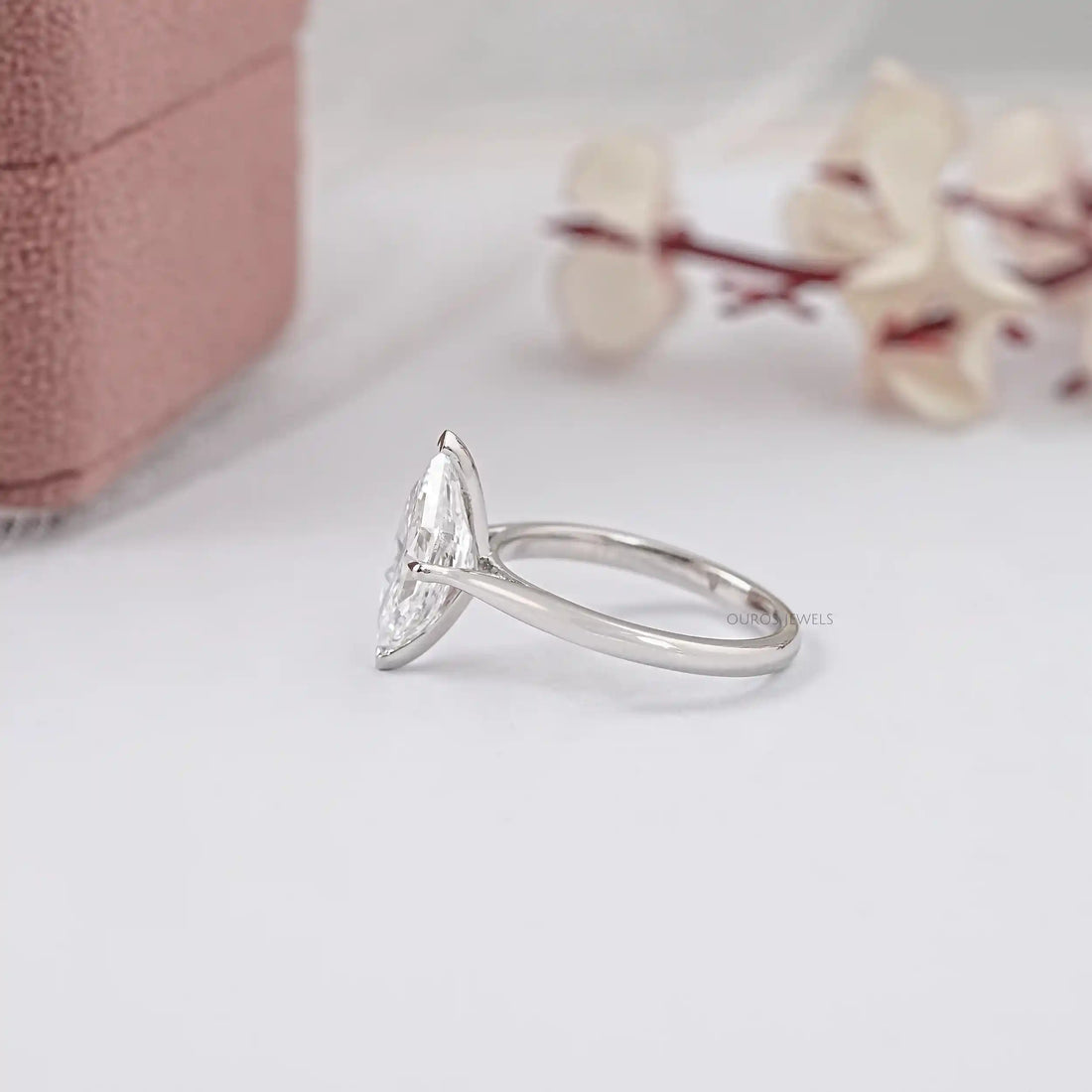 Dutch Marquise Diamond Solitaire Engagement Ring Ring
