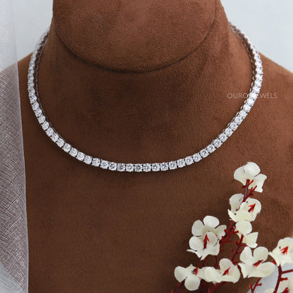 4.50 MM Round Cut Lab Diamond Necklace