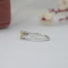 Yellow Cushion Lab Diamond Engagement Ring Rings