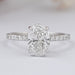 Oval Shape Solitaire With Accent Ring