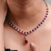 Ruby Pear And Oval Gemstone Necklace
