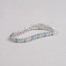 Blue Oval Diamond And Round Diamond Tennis Bracelet Bracelet