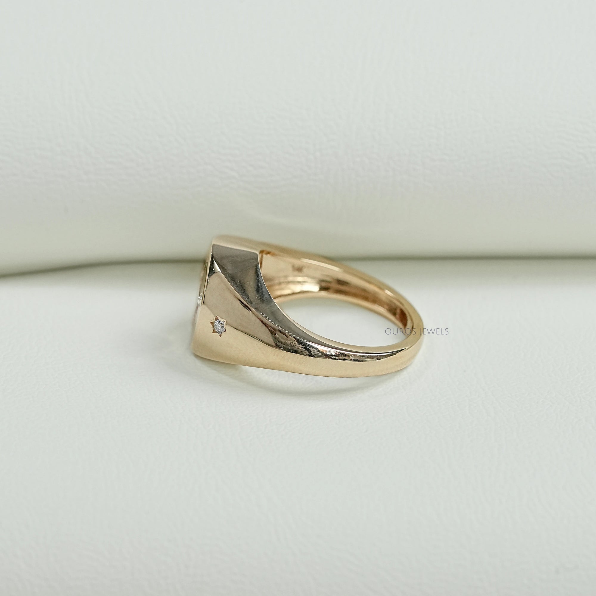 Antique Bull Cut Lab Diamond Wedding Ring Ring