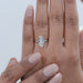 Moval Cut Accent Diamond Engagement Ring