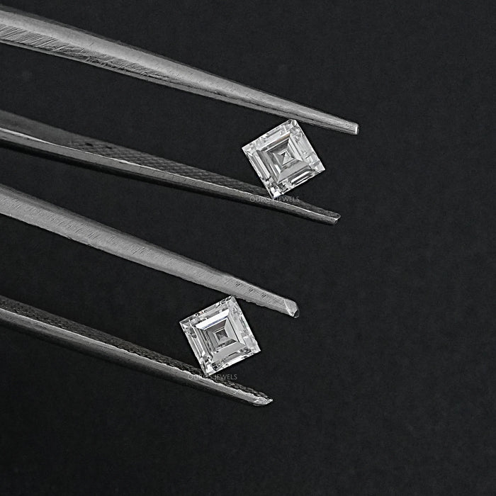 Carre Cut Lab Grown Matching Pair Diamond Loose