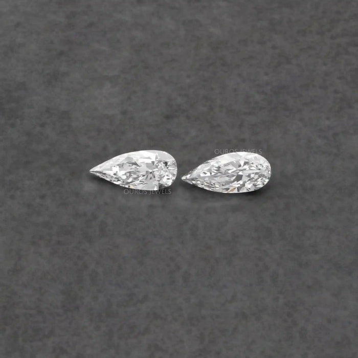 Long Pear Cut Lab Grown Pair Diamond Loose
