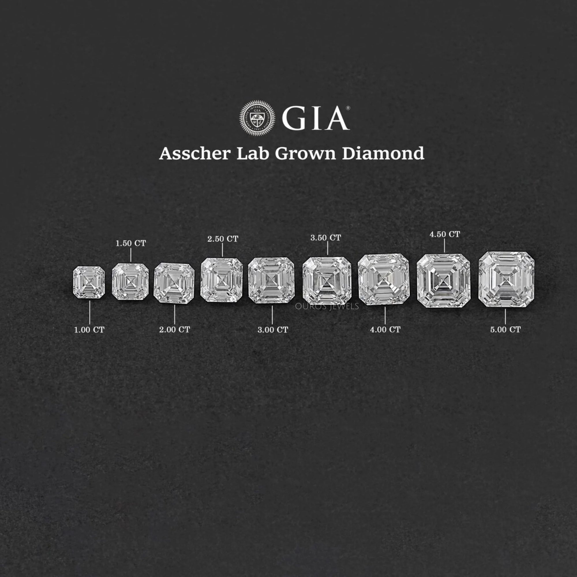 Certified Asscher Cut Lab Grown Diamond GIA Certified Diamond Loose