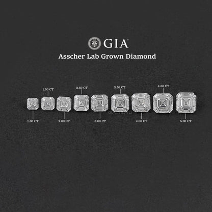 Certified Asscher Cut Lab Grown Diamond GIA Certified Diamond Loose