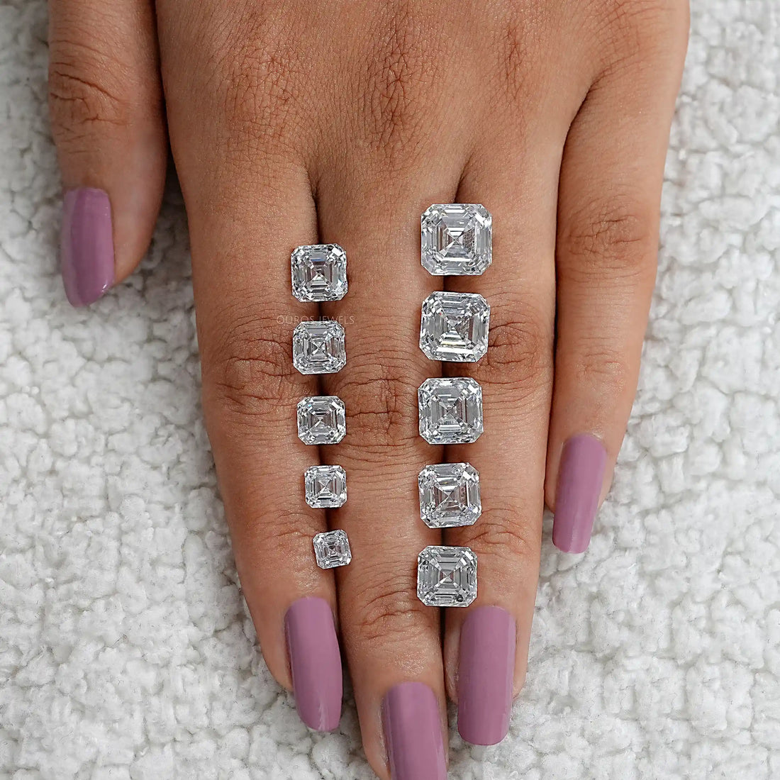 Certified Asscher Cut Lab Grown Diamond Loose