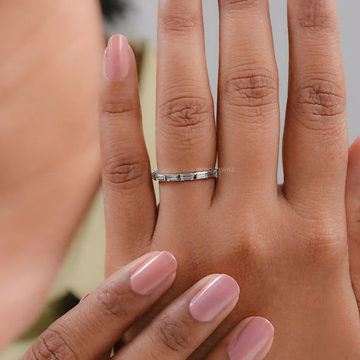Baguette Cut Lab Grown Diamond Full Eternity Band