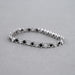 Alternative Bezel Set Round Cut Black Diamond Bracelet Rings