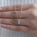 Bezel Set Pear Lab Diamond Solitaire Pendant Necklaces