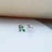 Enamel Green Cross Earrings For Kids Earrings