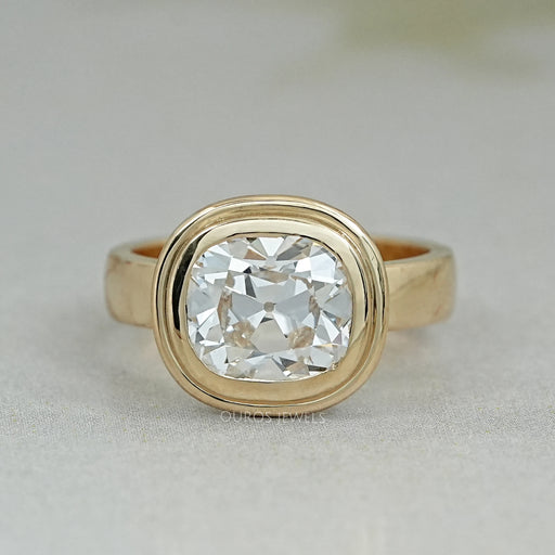 Old Mine Cushion Cut Bezel Set Ring Rings