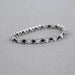 Alternative Bezel Set Round Cut Black Diamond Bracelet Rings
