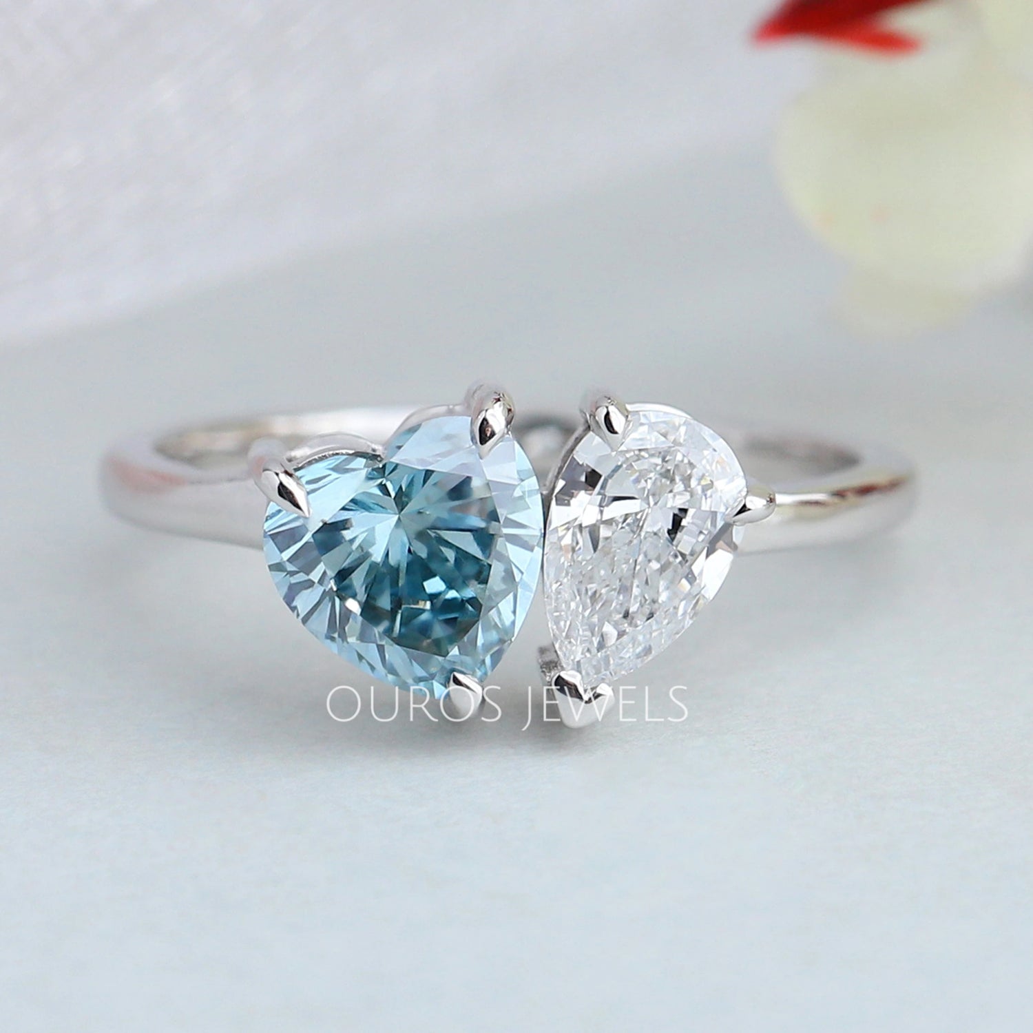 Heart & Pear Diamond Toi Et Moi Wedding Ring Rings