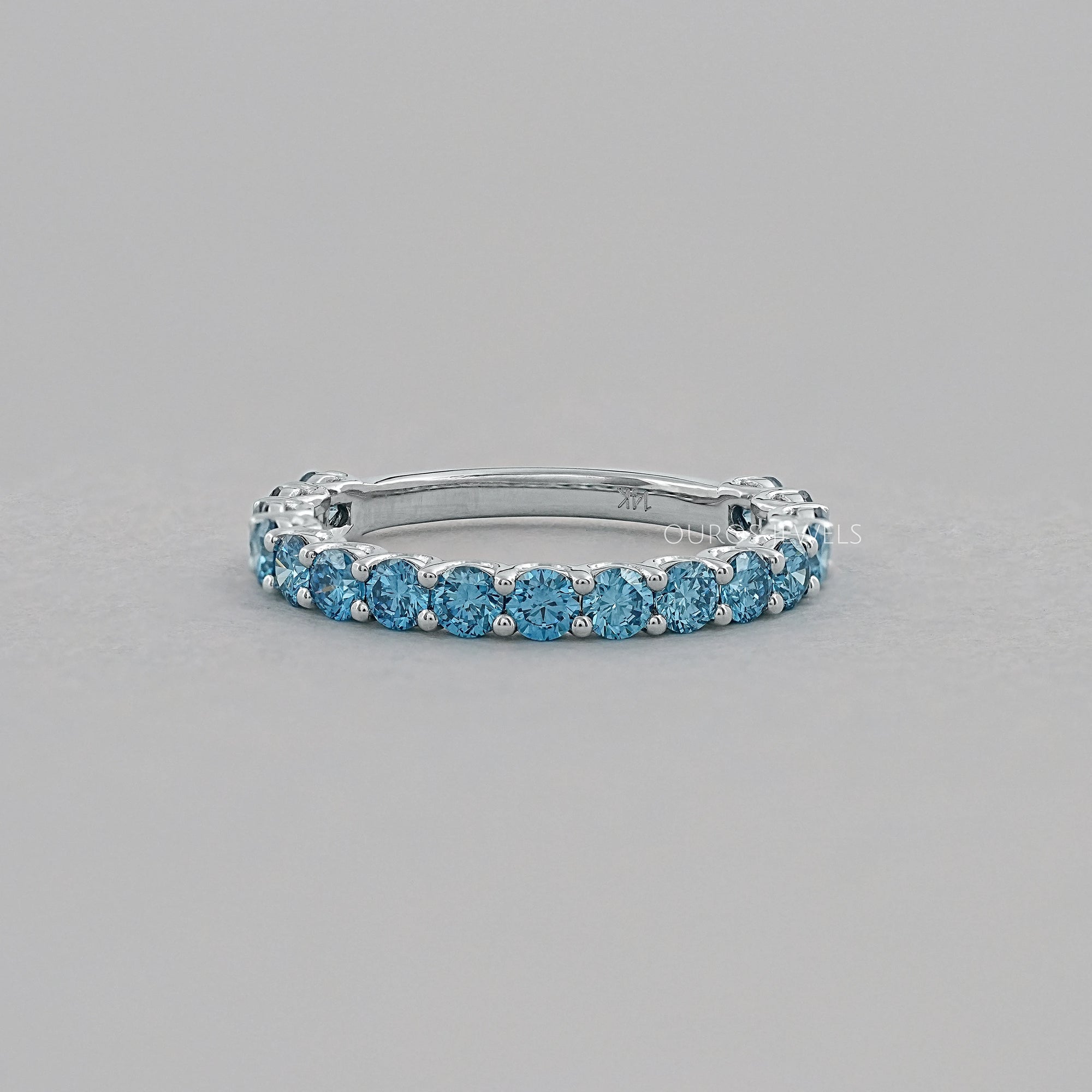 Rosa Rundschliff Diamant Halb Ehering