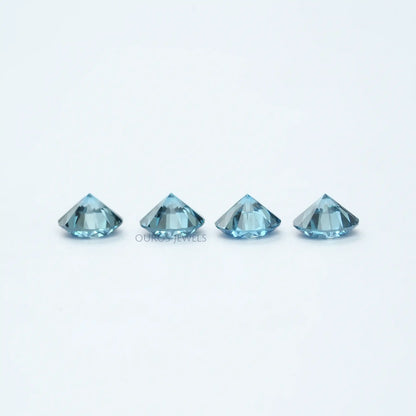 Blue Round Cut Lab Grown Diamond Loose