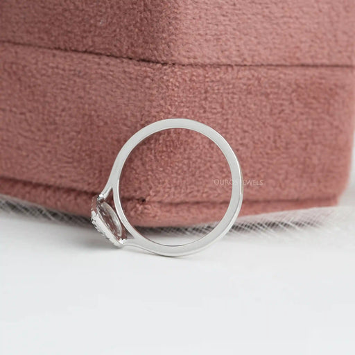 Pear Shape Round Cluster Diamond Halo Engagement Ring