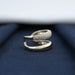Gold Double Domed Open Cuff Ring