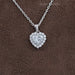 Heart Shape Lab Grown Diamond Halo Pendant Necklaces
