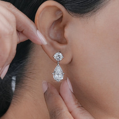 Multi Shape Diamond Drop & Dangle Gold Earrings Earrings