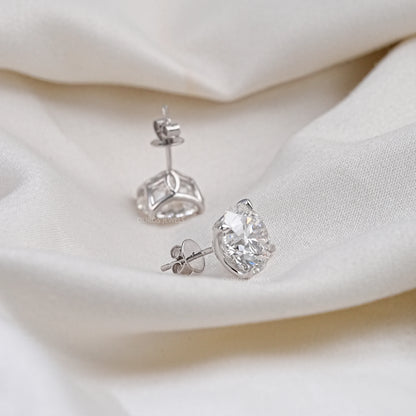 Round Cut Lab Diamond Stud Molly Sims - 96th Annual Academy Awards Earrings