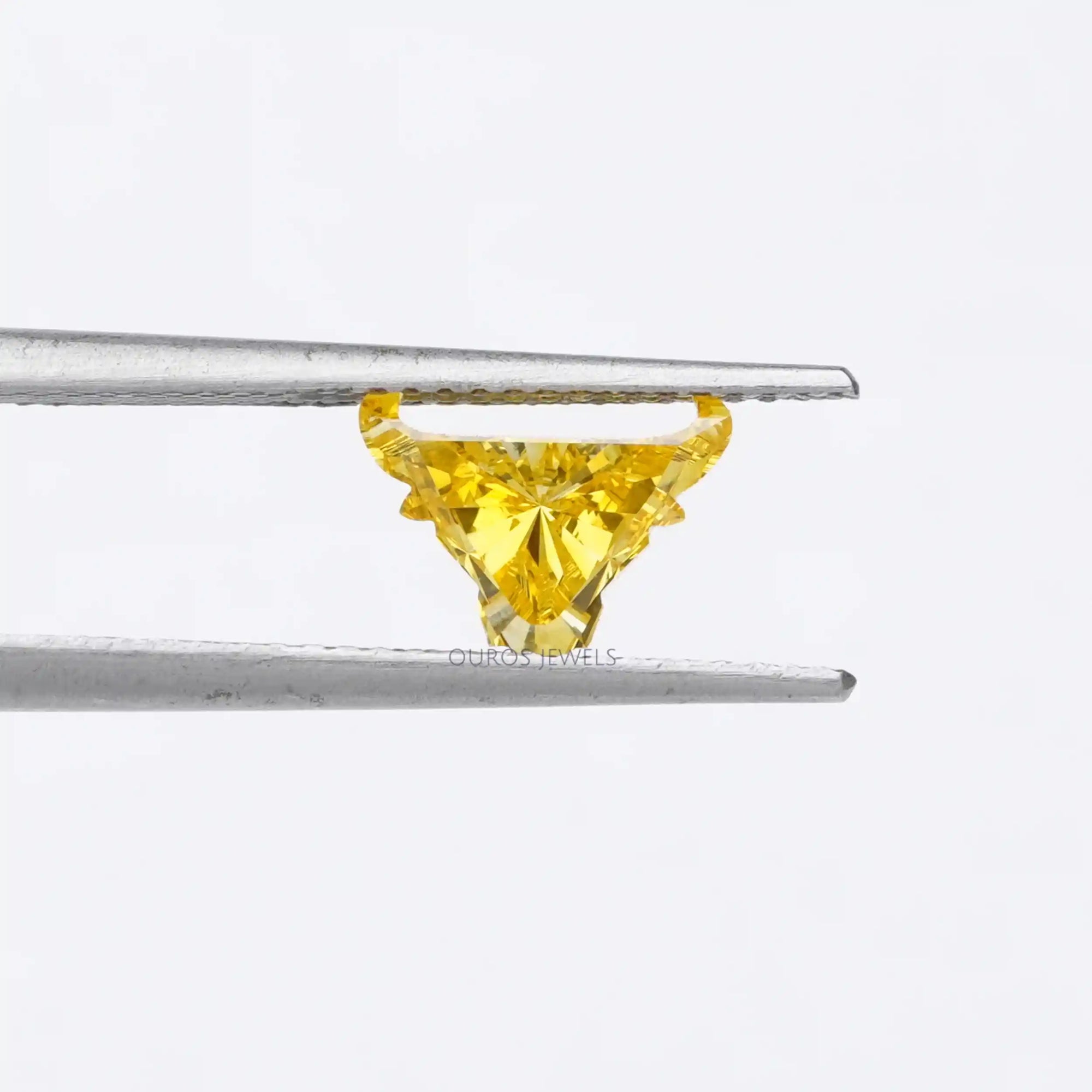 Yellow Bull Cut Lab Grown Diamond